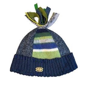 Northland Woolens Knit Wool Beanie Cap Hat Top Pom Tassel Fleece Lined USA Made